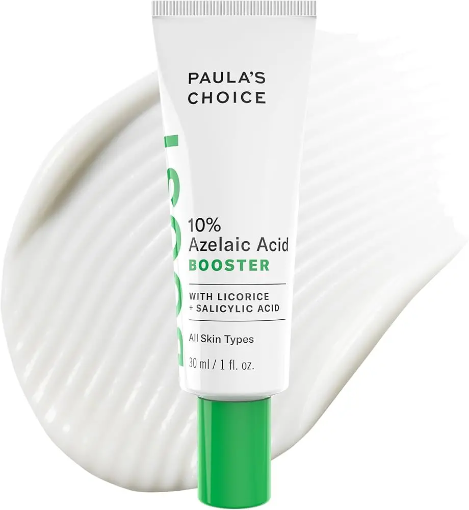 paulas choice  10% Azelaic Acid Booster This unique formula uses potent azelaic acid & other powerhouse ingredients to clarify uneven tone, target stubborn spots and soothe skin &ndash; resulting in smoother, more radiant, younger-looking skin.