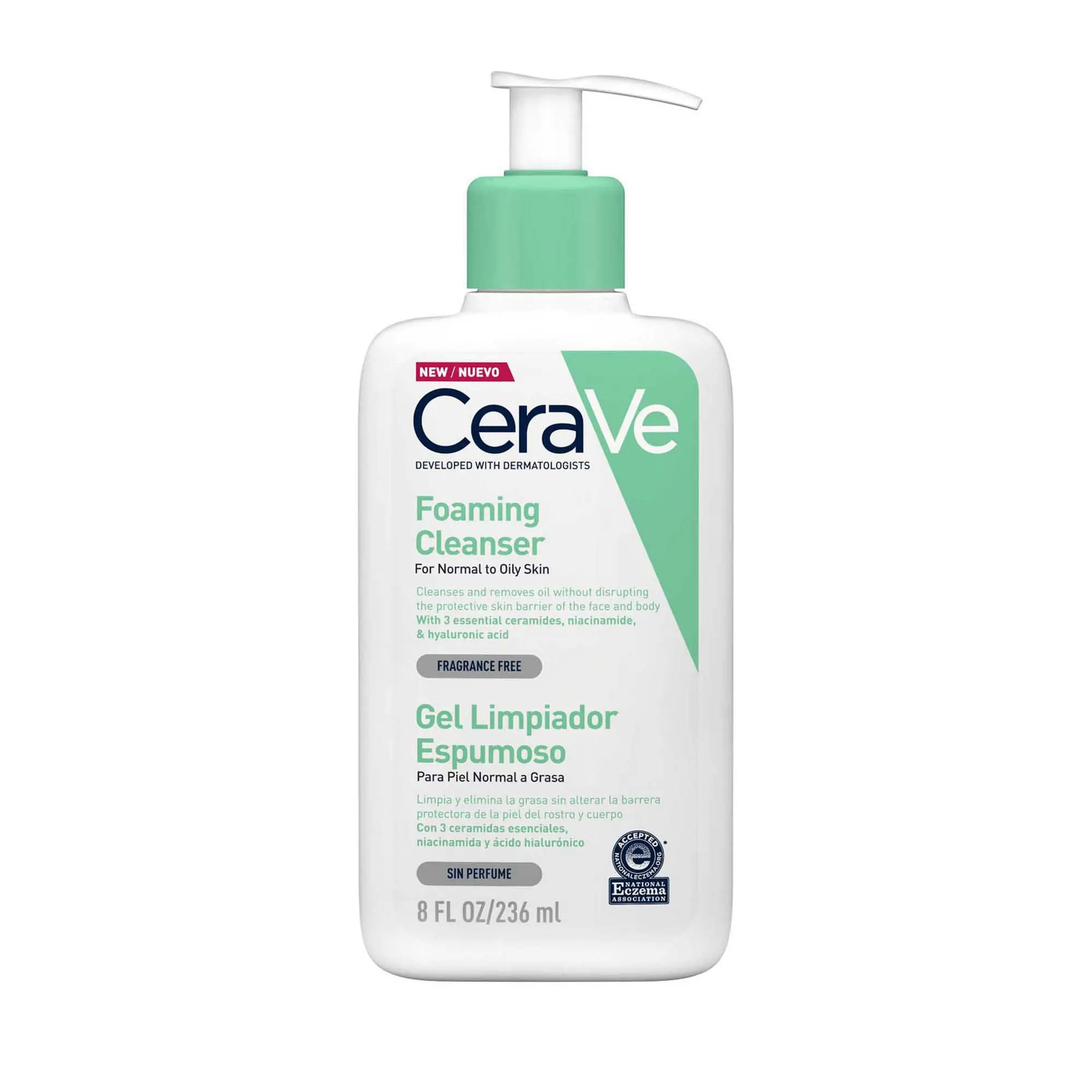 Cerave Gel Limpeza Rosto e Corpo Espuma embalagem