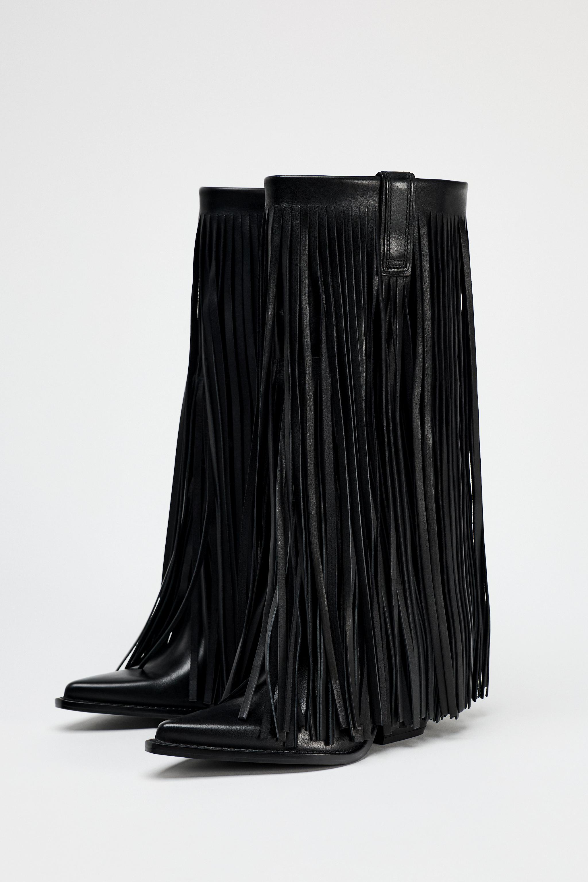 As Botas com Franjas Voltaram: Um Must-Have zara franjas compridas