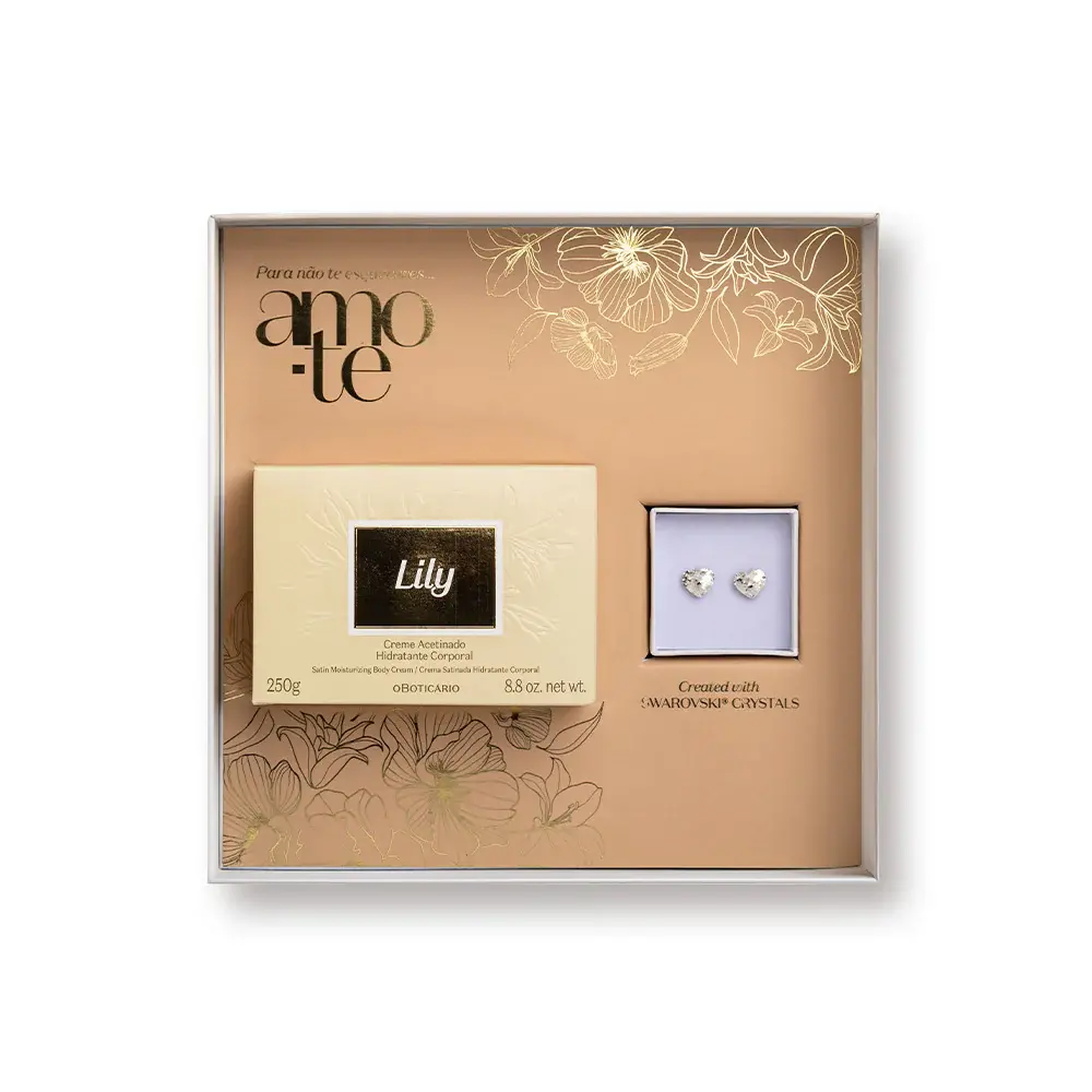 Coffret Lily Swarovski Acetinado Edição Limitada o boticario