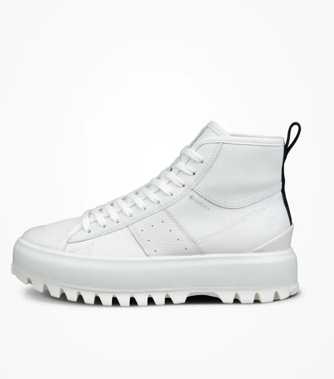 ECCO Street Ace Rugged ténis altos brancos sola alta