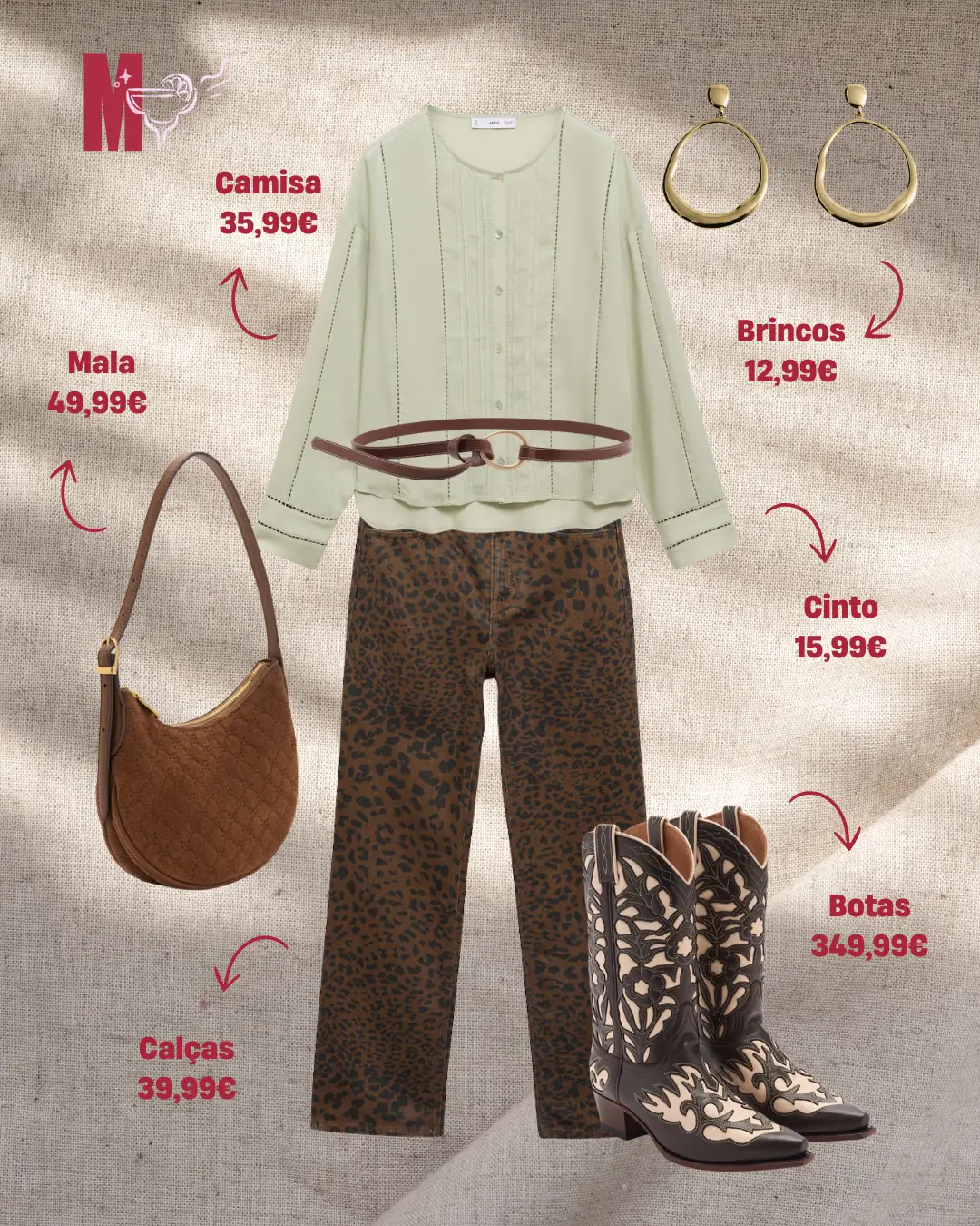 Composição geral de looks boho, onde o espírito livre e a elegância se unem numa celebração do estilo